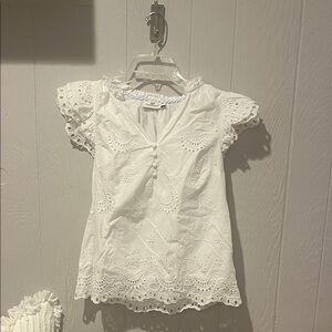 Vineyard Vines White Eyelet Blouse